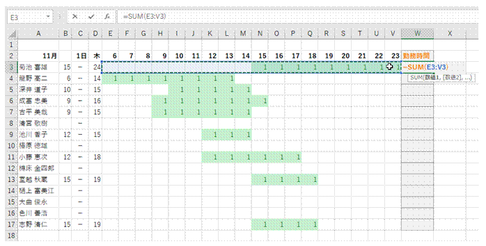 エクセル 時間帯ごとの人数 Excel 複雑な勤務シフトも個数を数えるcountif関数で一発カウント Simply シンプリープラス
